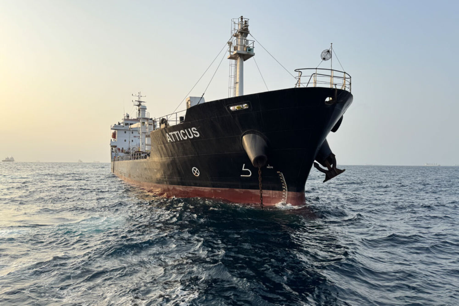 The "Atticus" is renamed "Blue Alliance" after a shipyard stay in Dubai