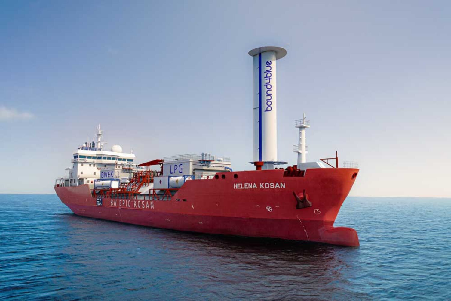 LPG tanker "Helena Kosan" with Bound4Blue sails