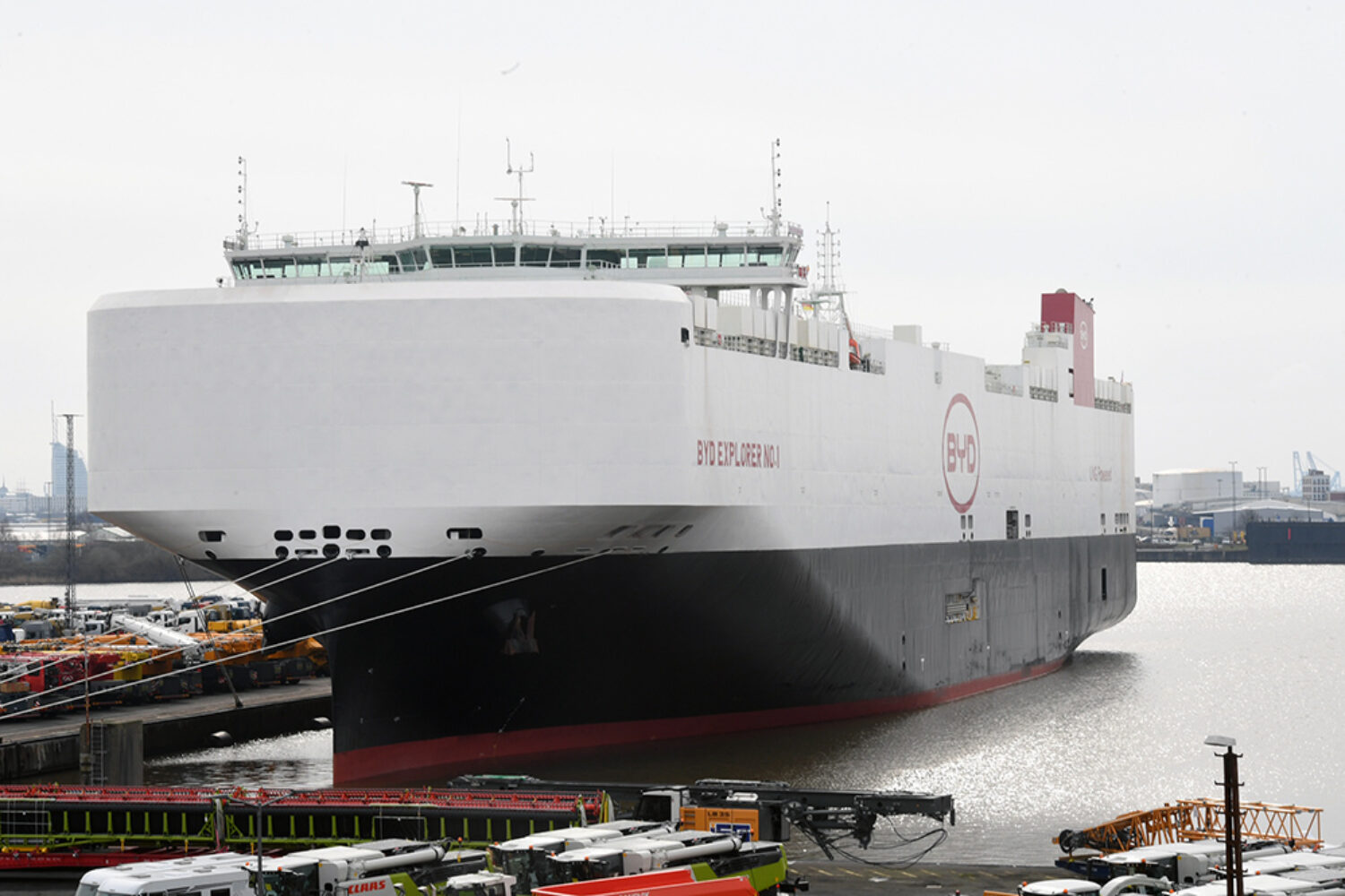 BYD Explorer No. 1 at the BLG Auto Terminal Bremerhaven