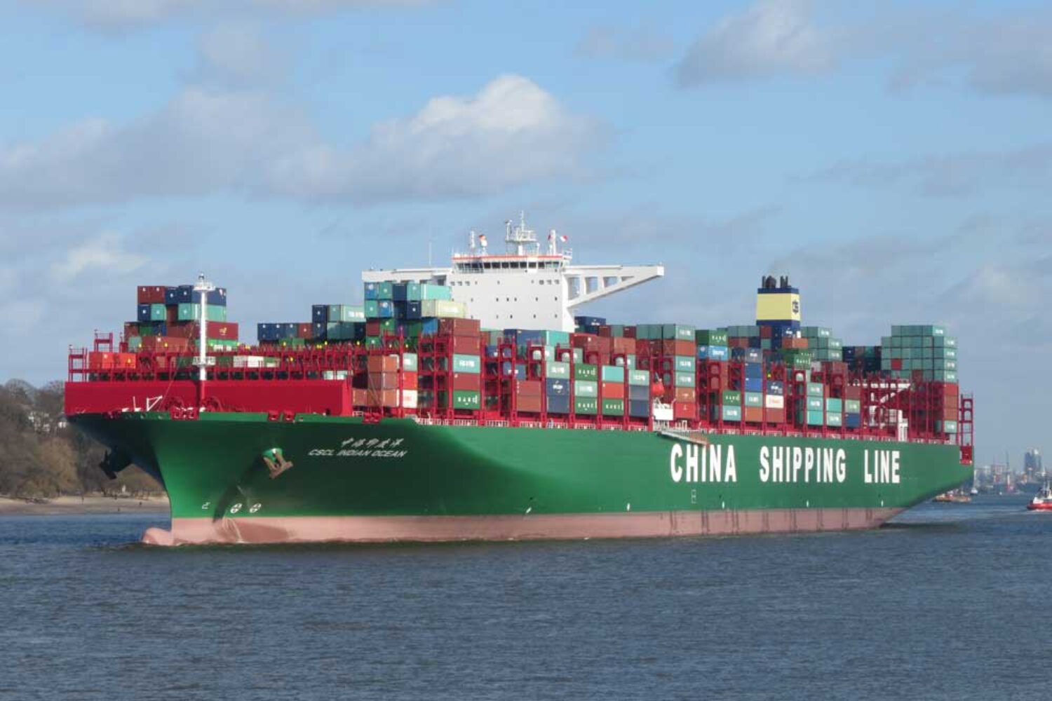 container ship, China Shipping Line, container, freight, ship, China