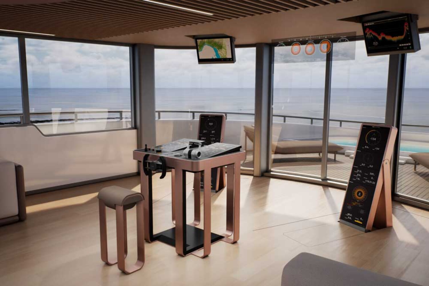 The ‘Point Break’ concept is both a bridge and a living space (© Rolls-Royce)