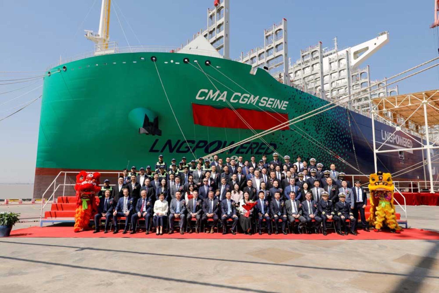 Delivery of the "CMA CGM Seine" (© CMA CGM)