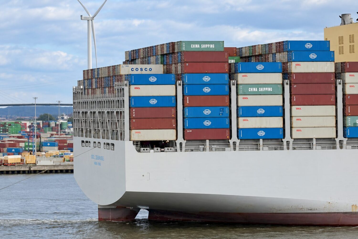 containers on a box carrier