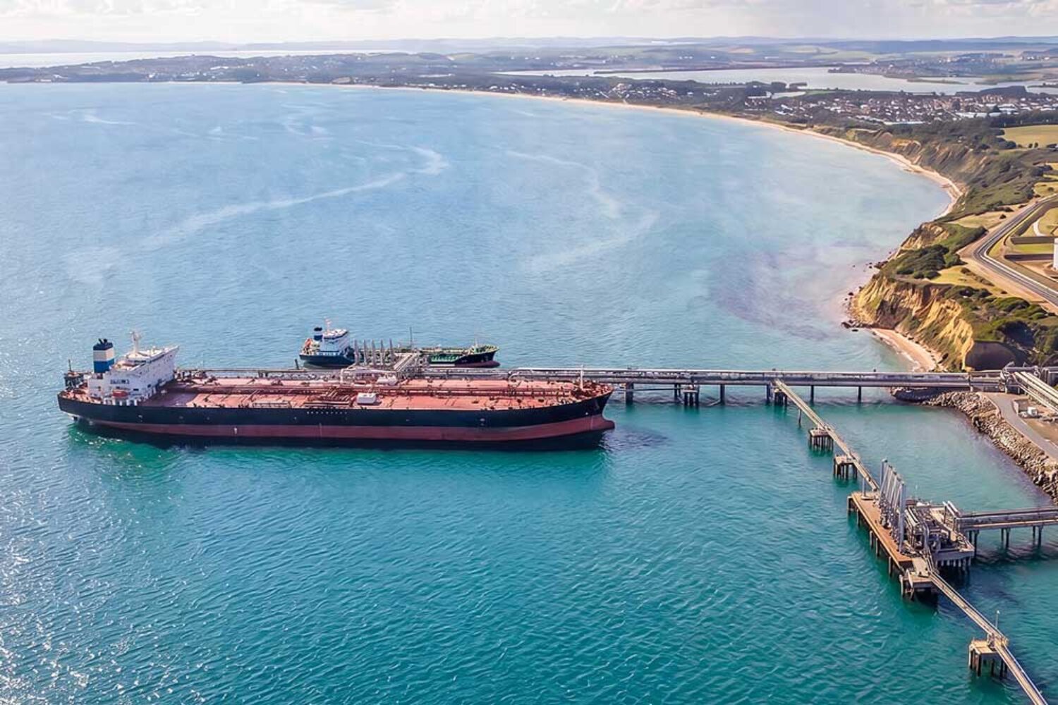 A ship at a jetty