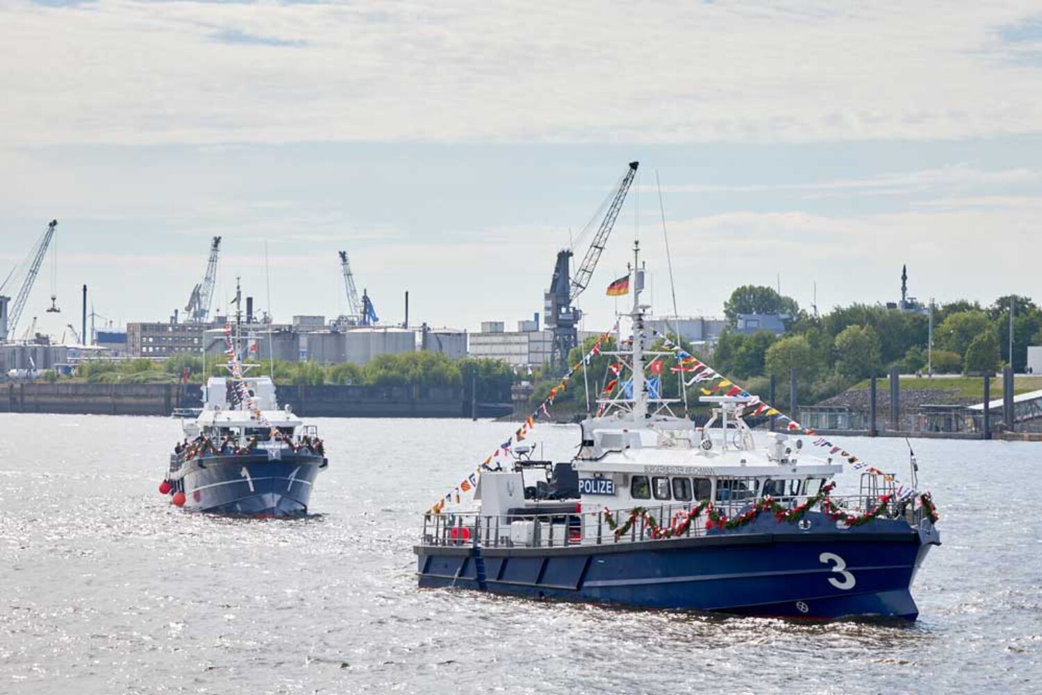 Hamburg fleet, police boats, Brauer, Weichmann