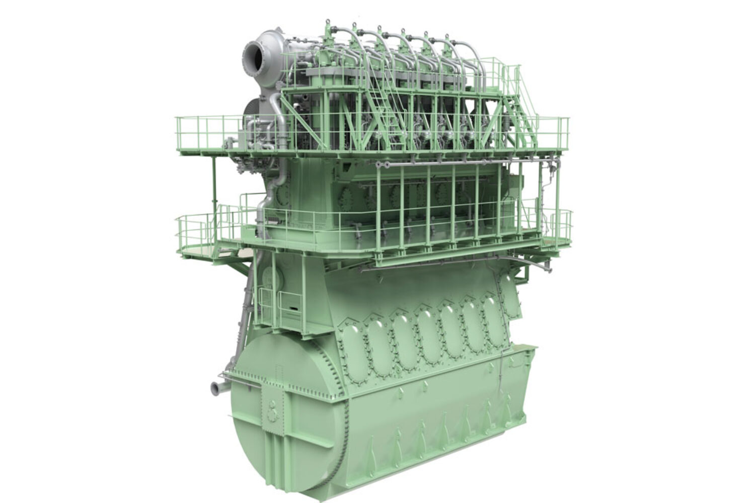 Rendering of the B&W G70ME-C Mk10.7 engine (© Everllence)