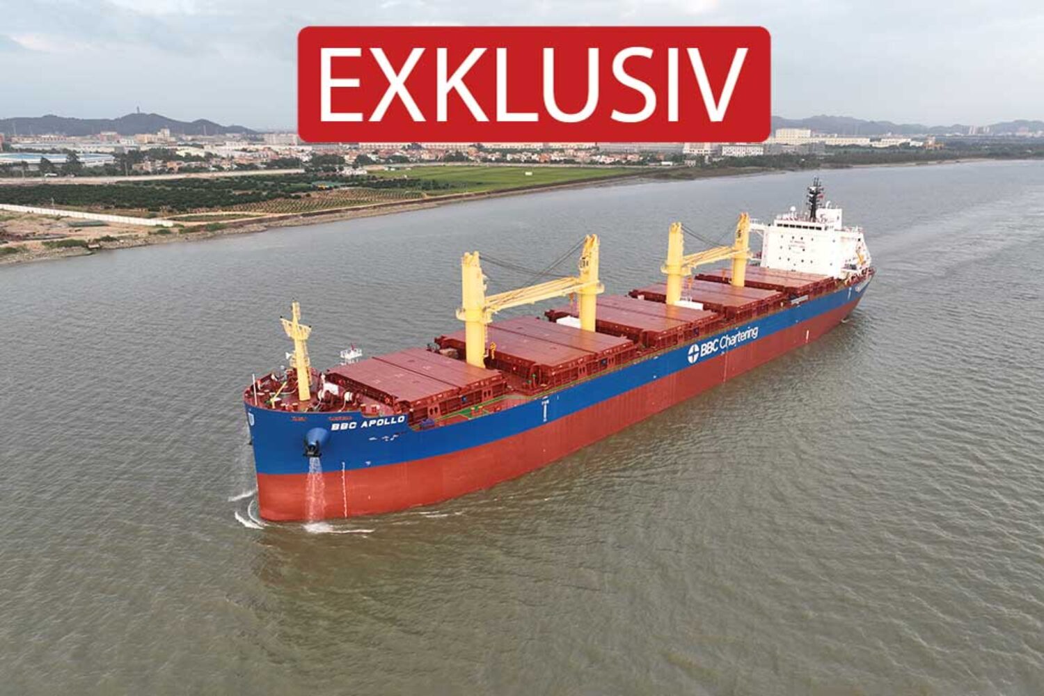 The "BBC Apollo" is already underway for BBC Chartering. Two sister ships will follow shortly.