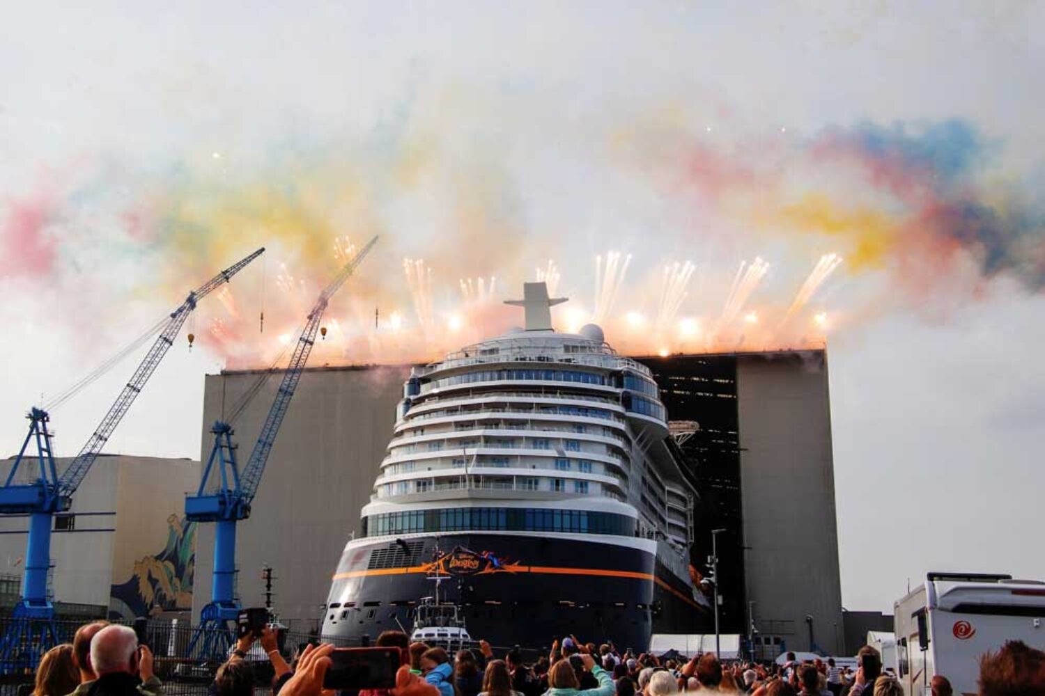 Undocking of the "Disney Destiny" at the Meyer Werft shipyard