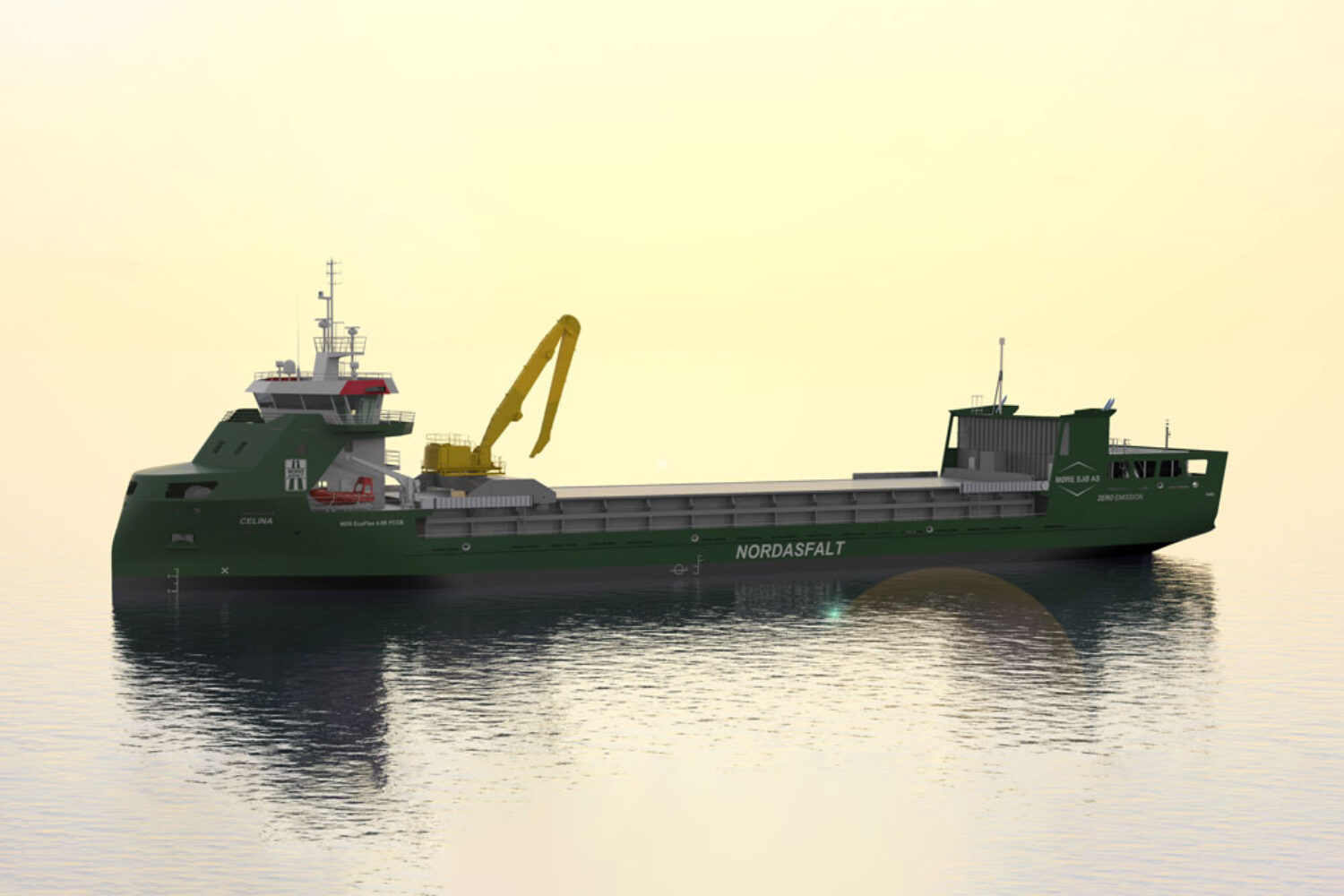 Concept of the hydrogen-powered cargo ship
