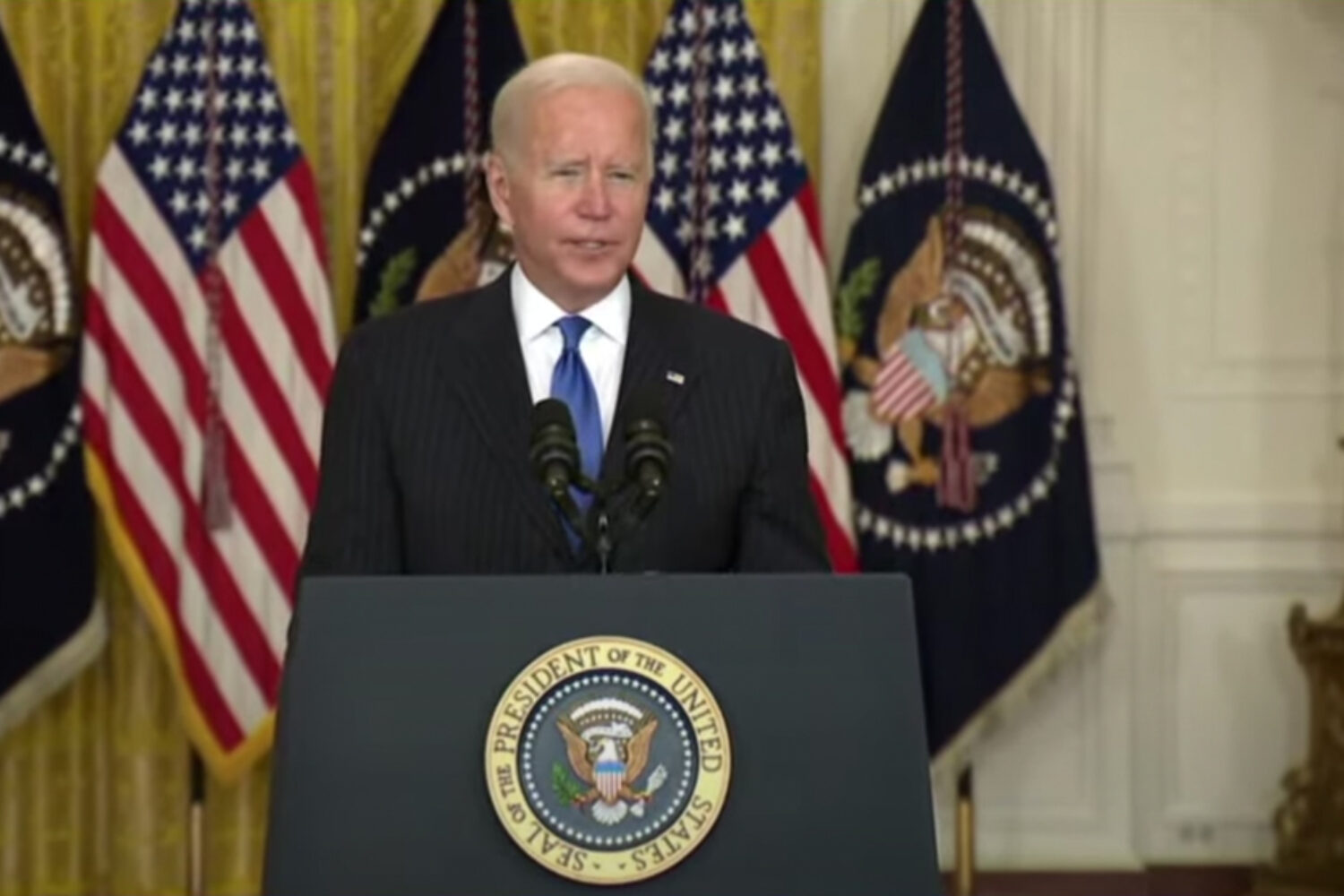 Joe Biden, harbor cranes, cyber