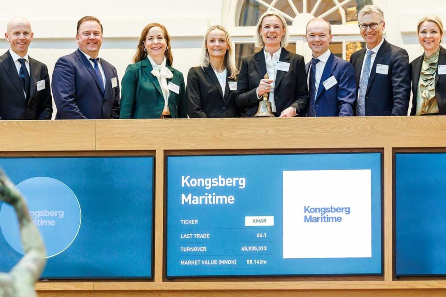Representatives of Kongsberg Maritime at the Oslo Stock Exchange