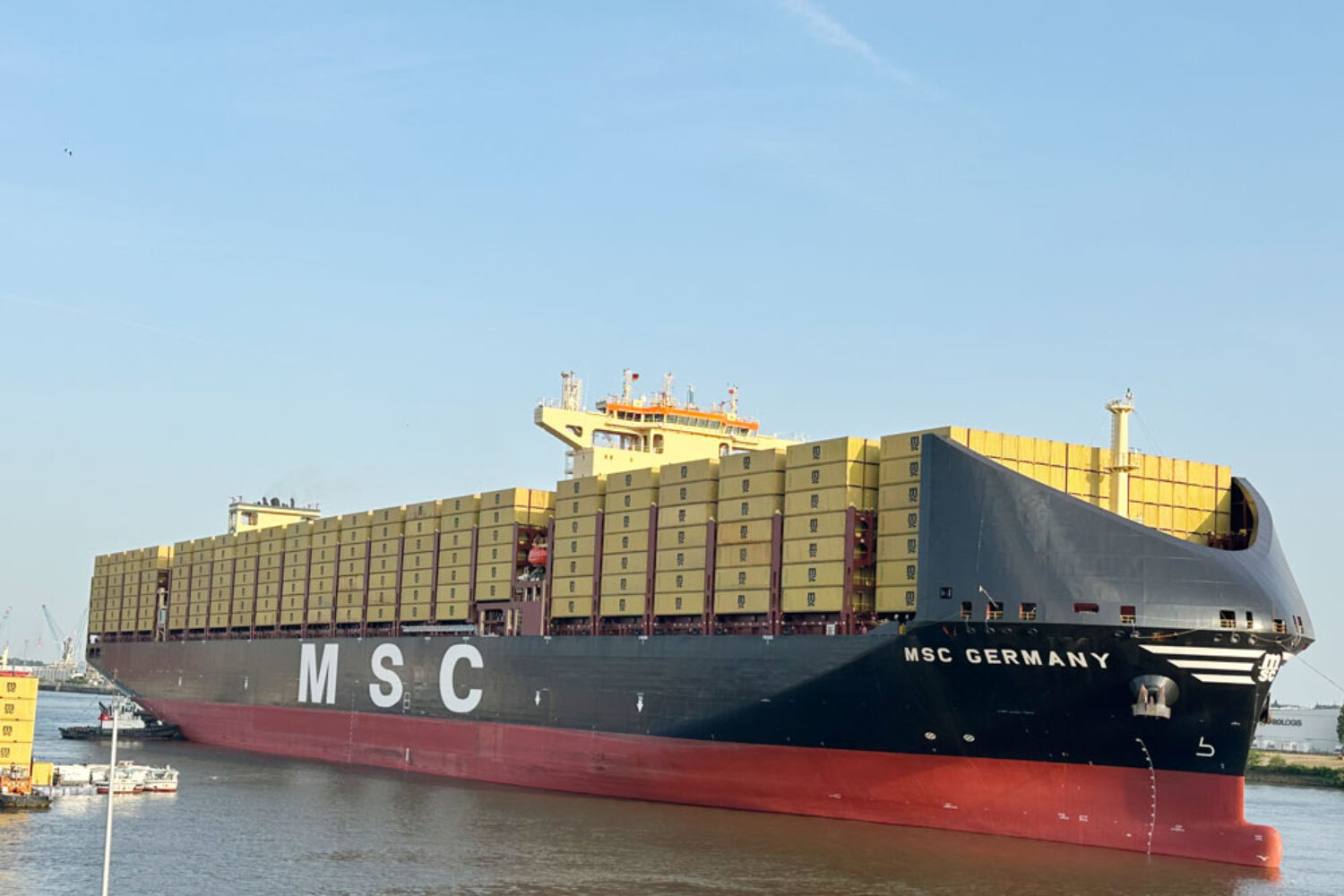 The "MSC Germany" was christened in the port of Hamburg