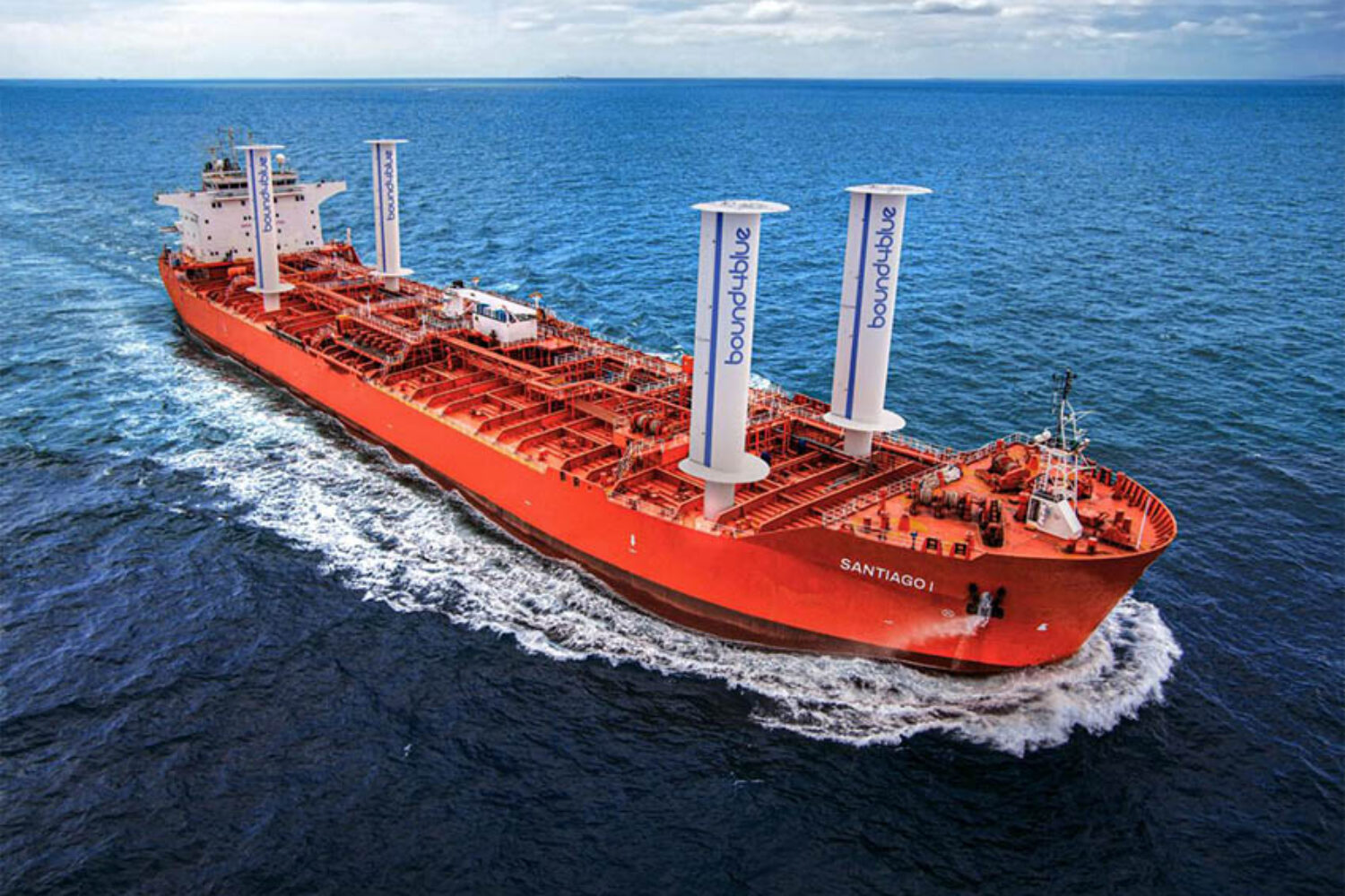 Marflet's “Santiago I” - set to unlock significant environmental and commercial benefits with bound4blue's 'suction sail' technology