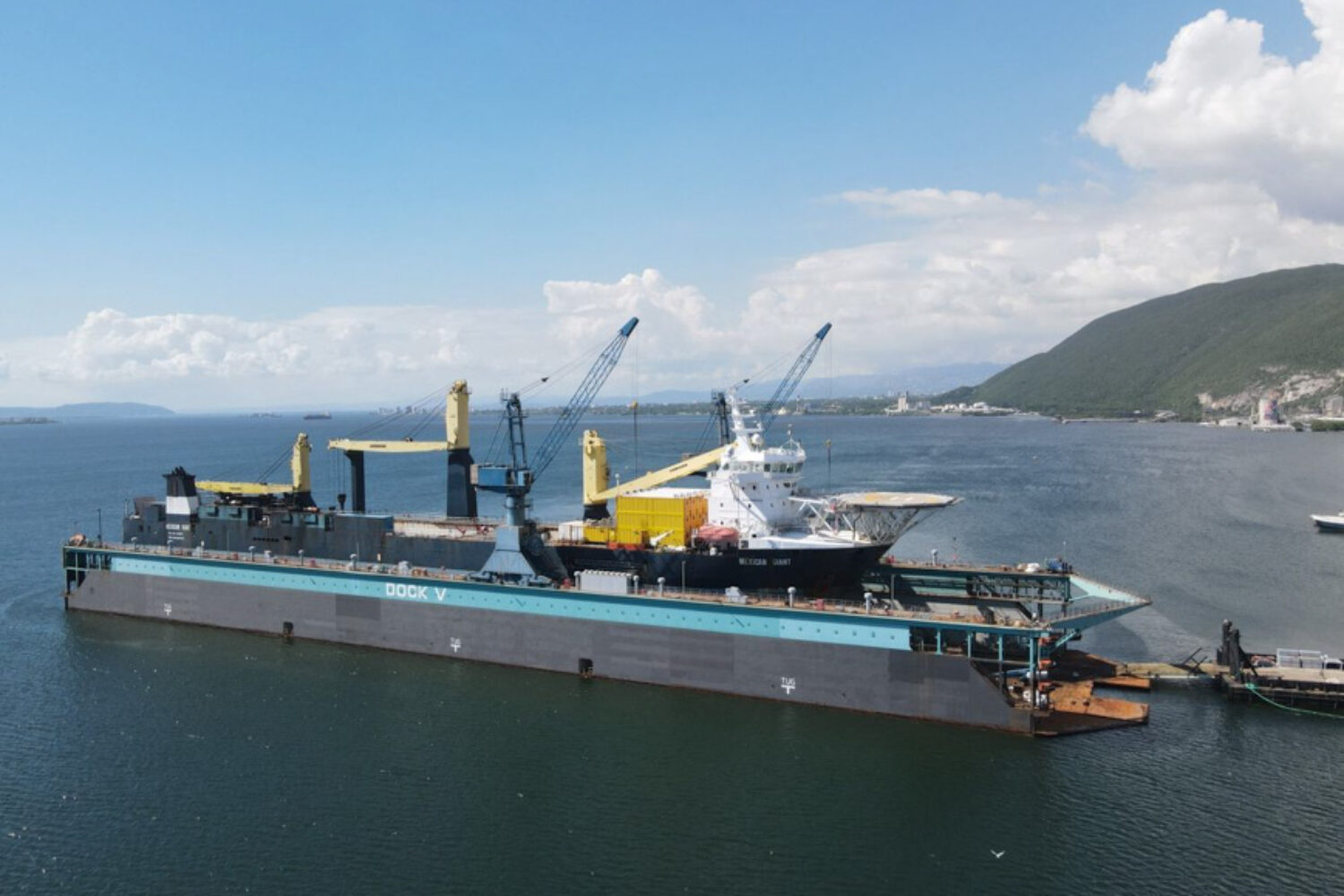 The "Mexican Giant" in the dock in Jamaica