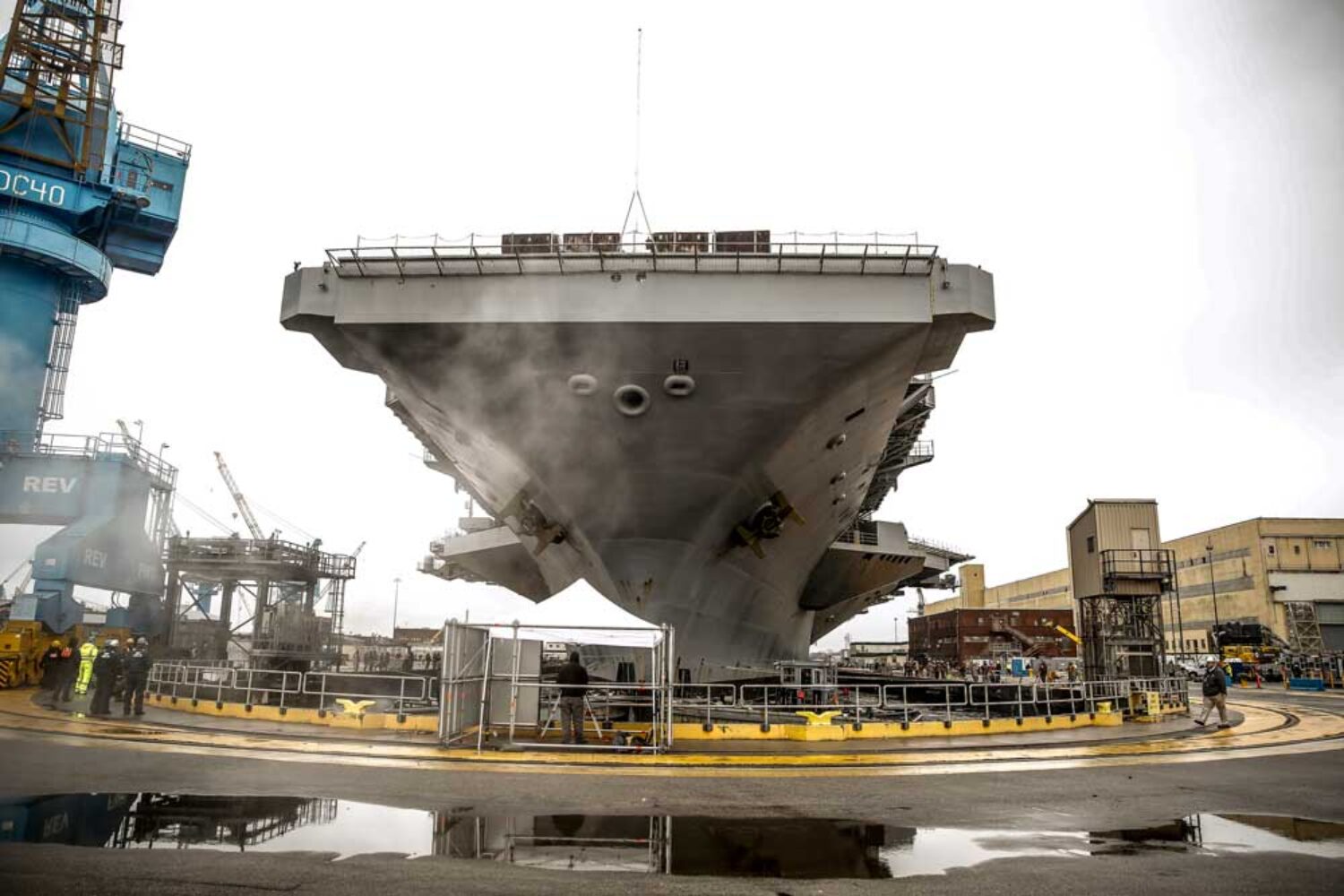 US Navy, Aircraft carrier "USS George H. W. Bush" at the Norfolk Naval Shipyard