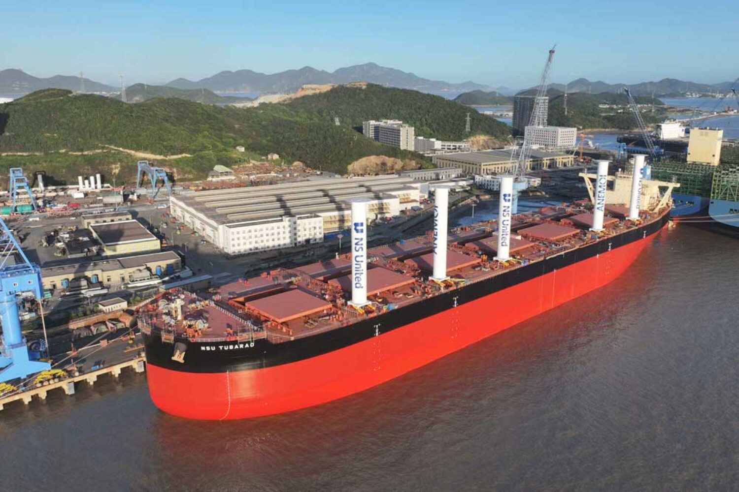 Ore freighter "NSU Tubarao" with Anemoi sails