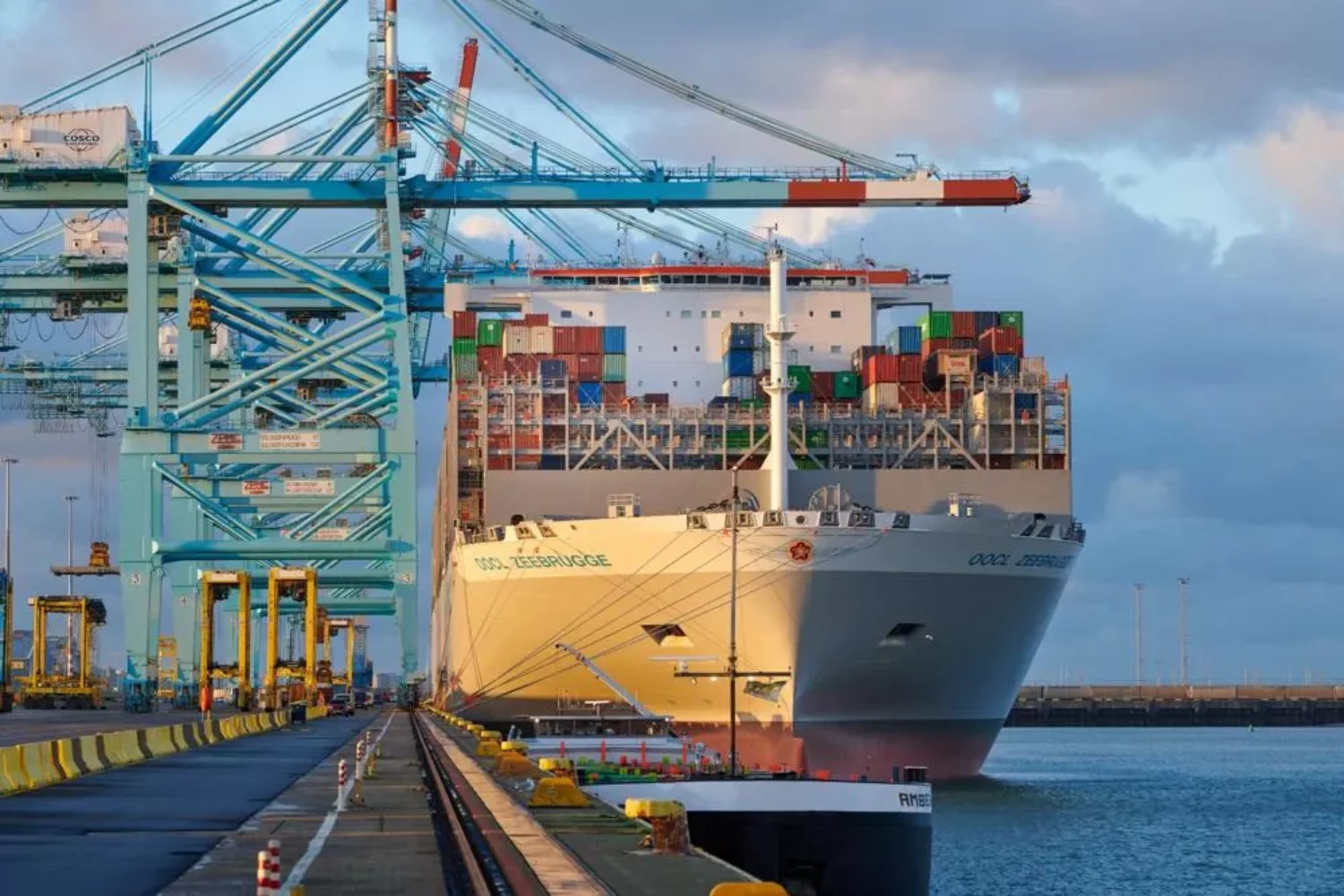 Ship in the port of Antwerp-Bruges