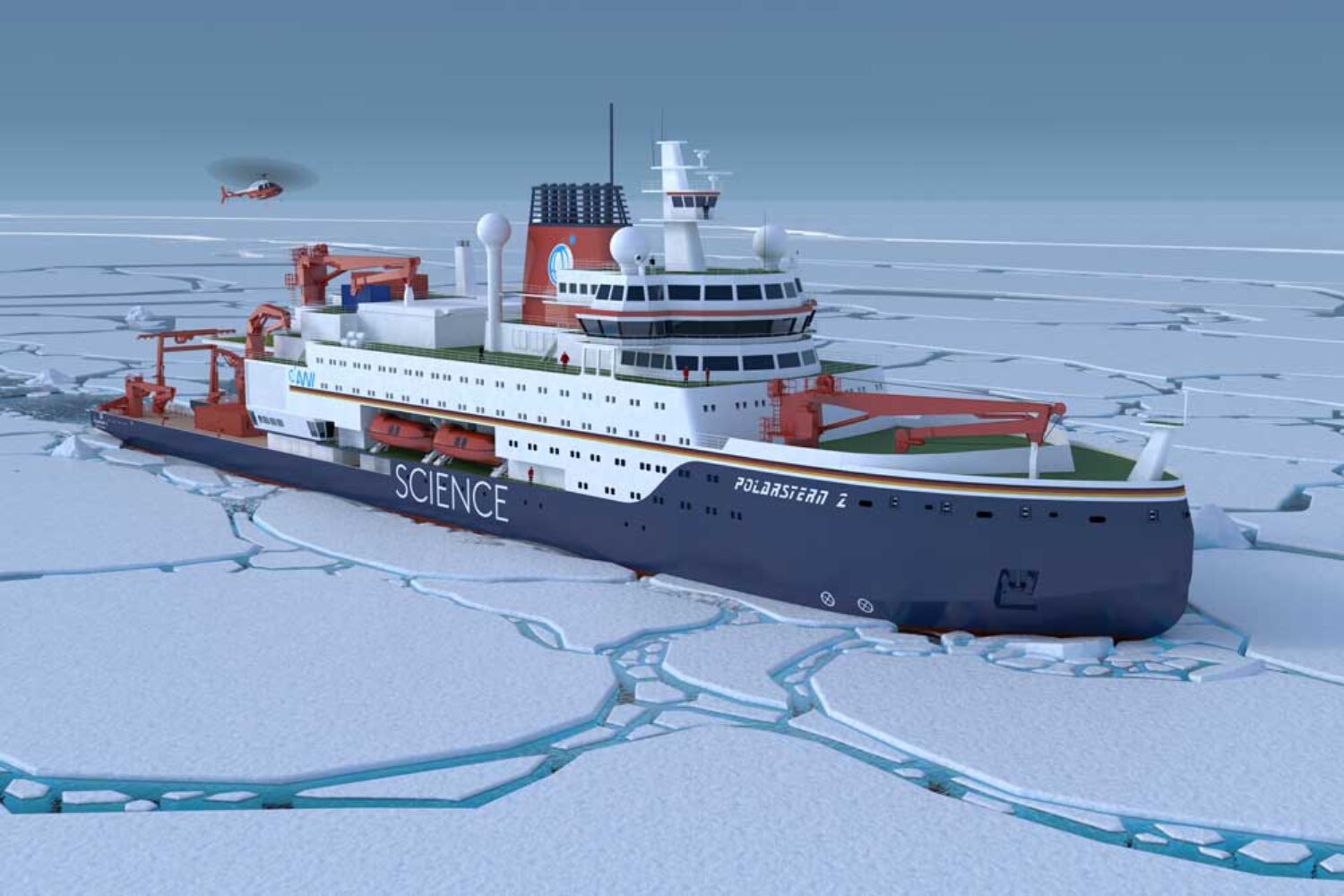 The new research vessel "Polarstern" is due to set sail from 2030 © Alfred Wegener Institute/TKMS
