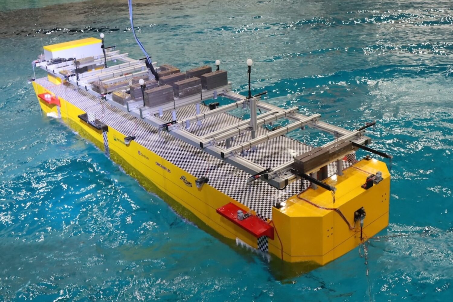 Scale model tests to validate the performance of FPSOs by Seatrium in the TCOMS ocean basin facility © Seatrium