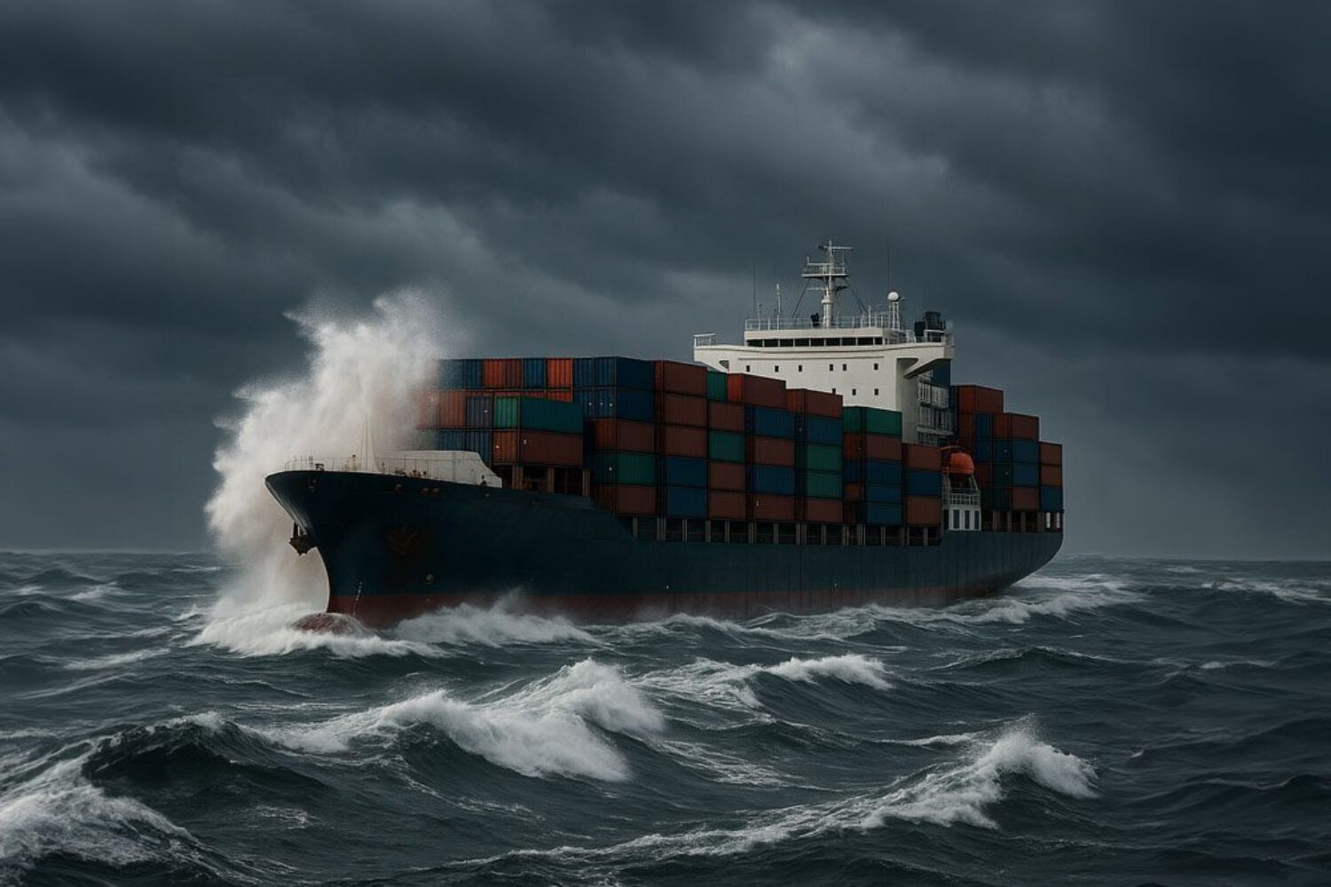 IHK survey / Ship in heavy seas