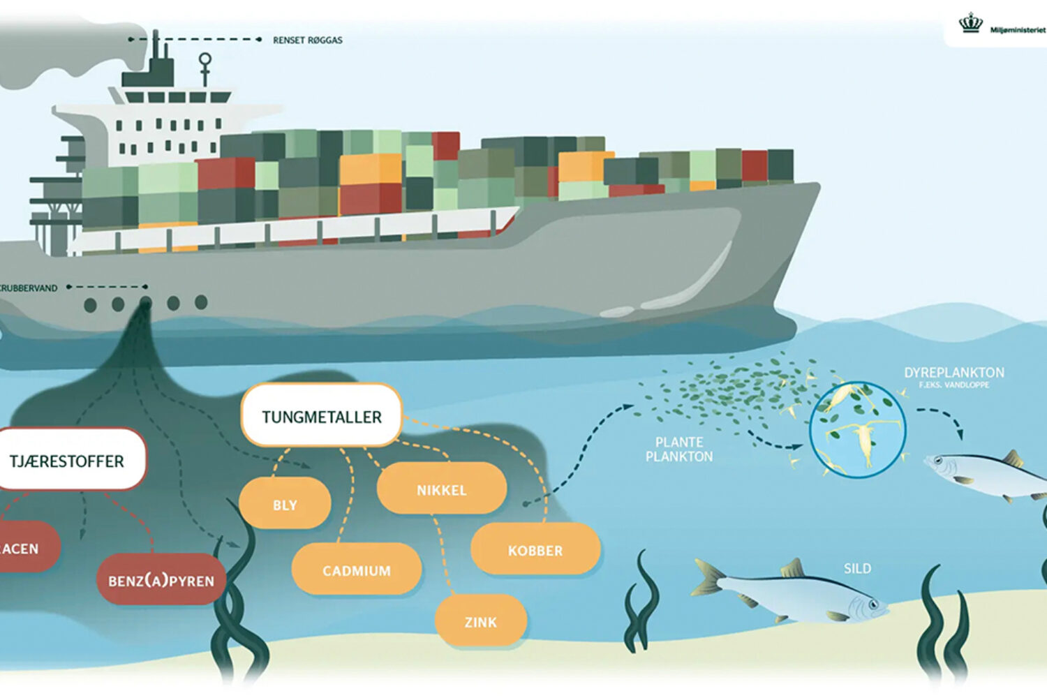 Scrubber wastewater Ministry of the Environment Denmark Infographic