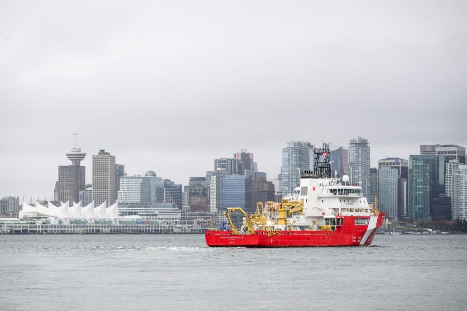 A new ship underway off Canada