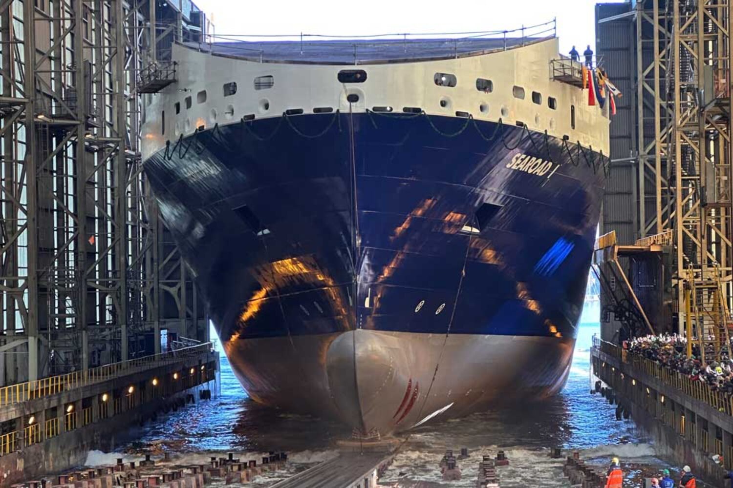Launching of the "SeaRoad I" at FSG Shipyard