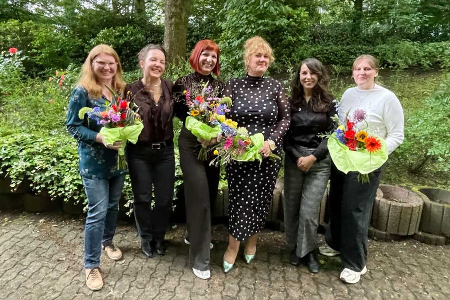 New WISTA Board of Directors (from left): Sabine Zeller, Susanne Coulibaly, Corinna Seidel, Carolyn Köhler, Christina Kertscher, and Isabell Hackensohn (not pictured: Clarissa Androsoni)