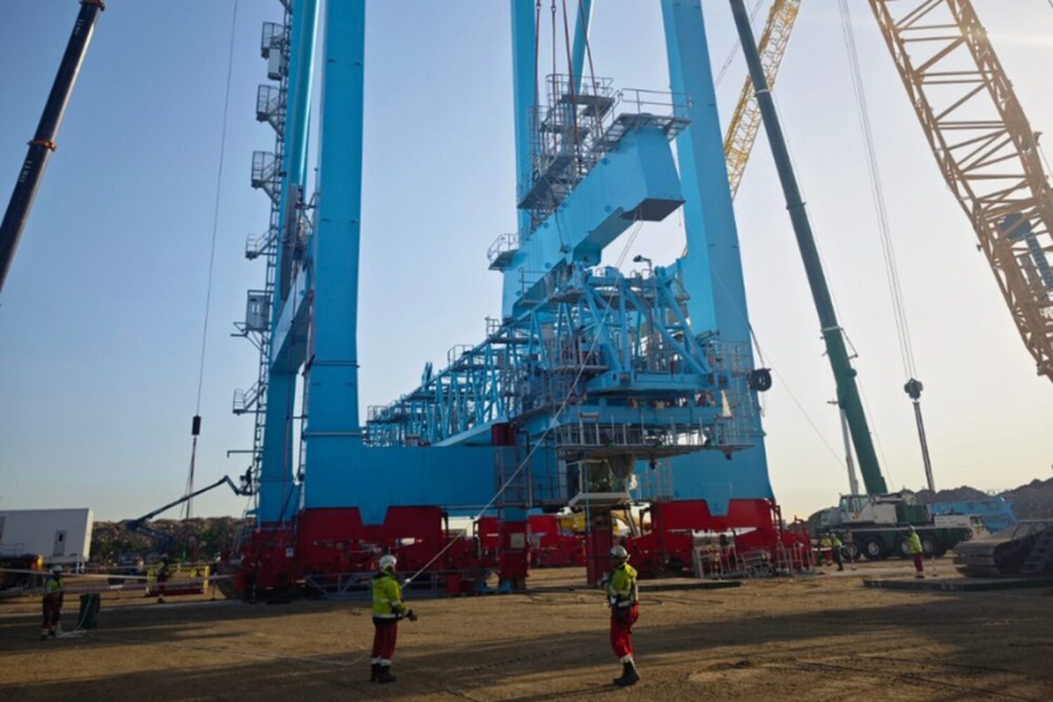A new crane in the port of Valencia
