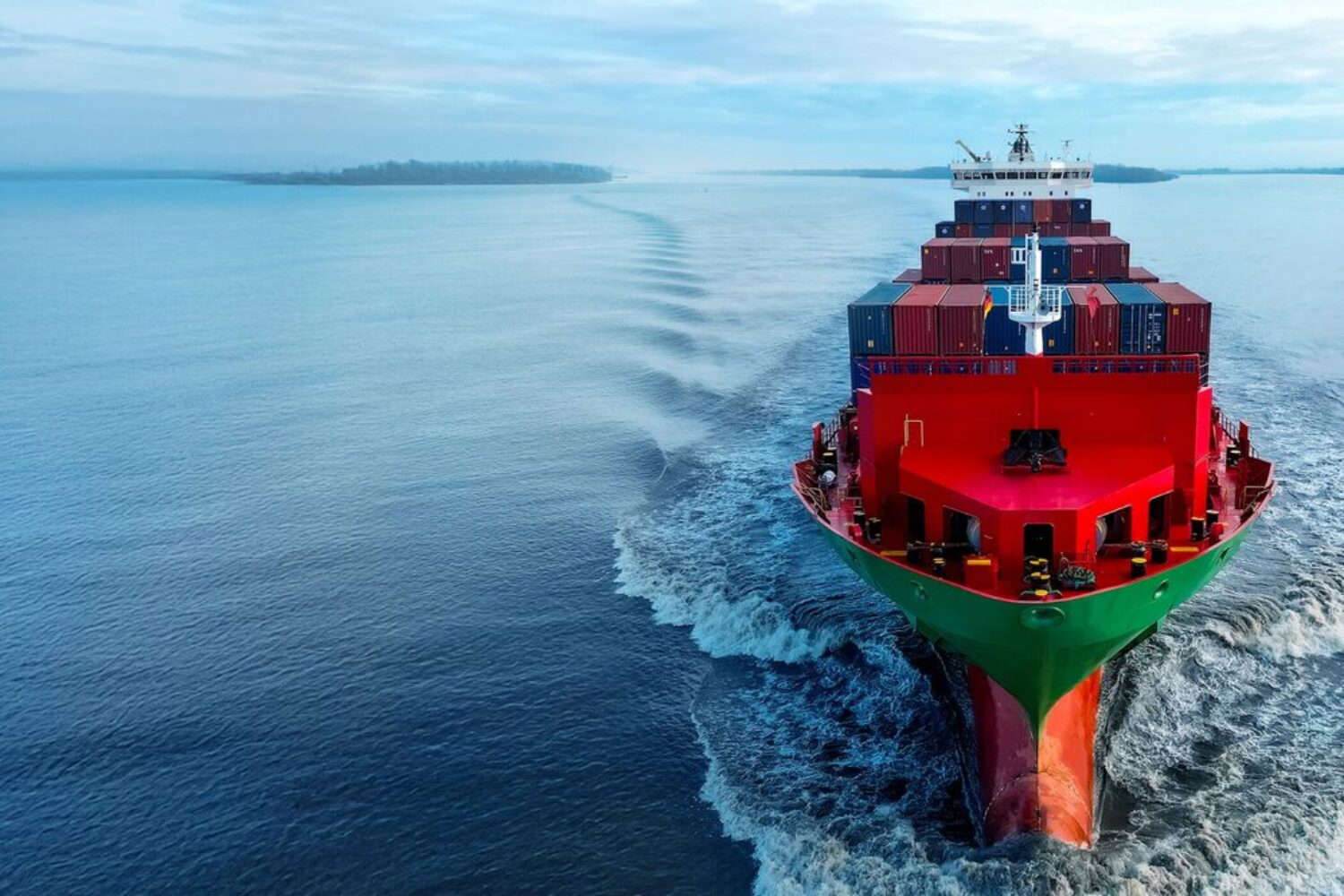 Container ship of the Ernst Russ shipping company