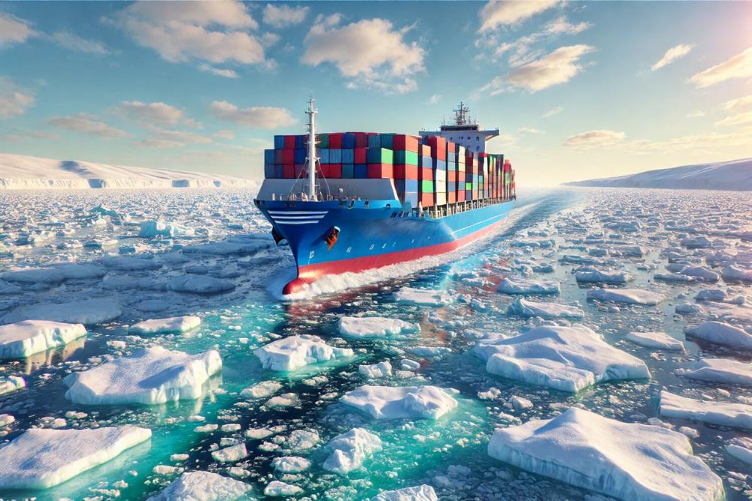 A ship in the Arctic