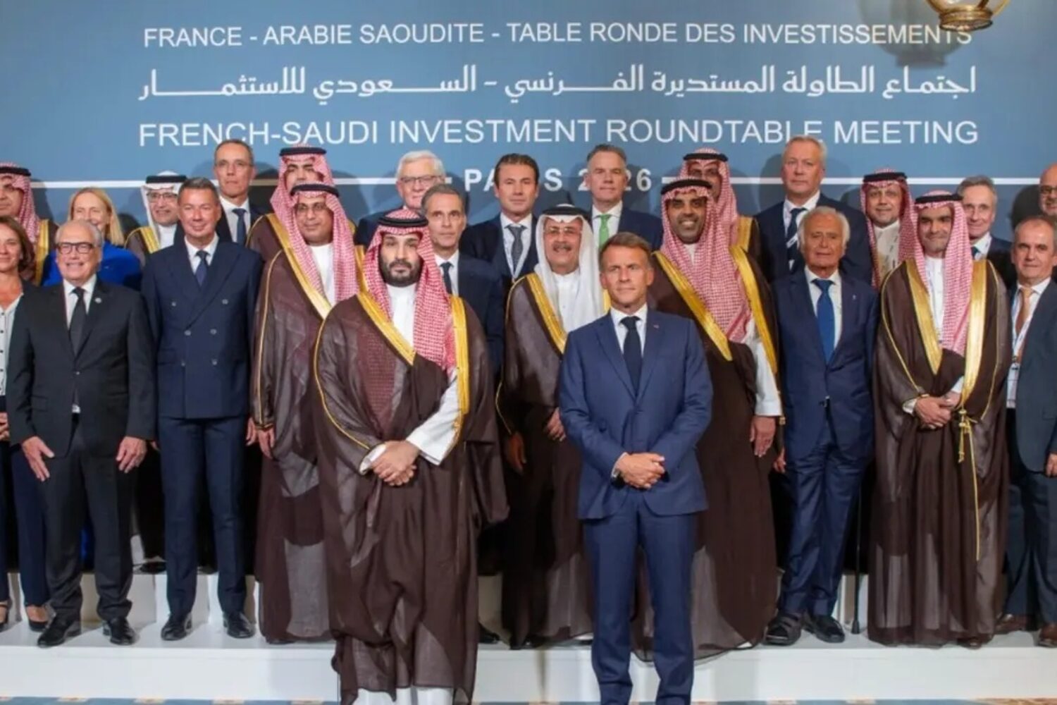 Representatives from France and Saudi Arabia at the meeting in France