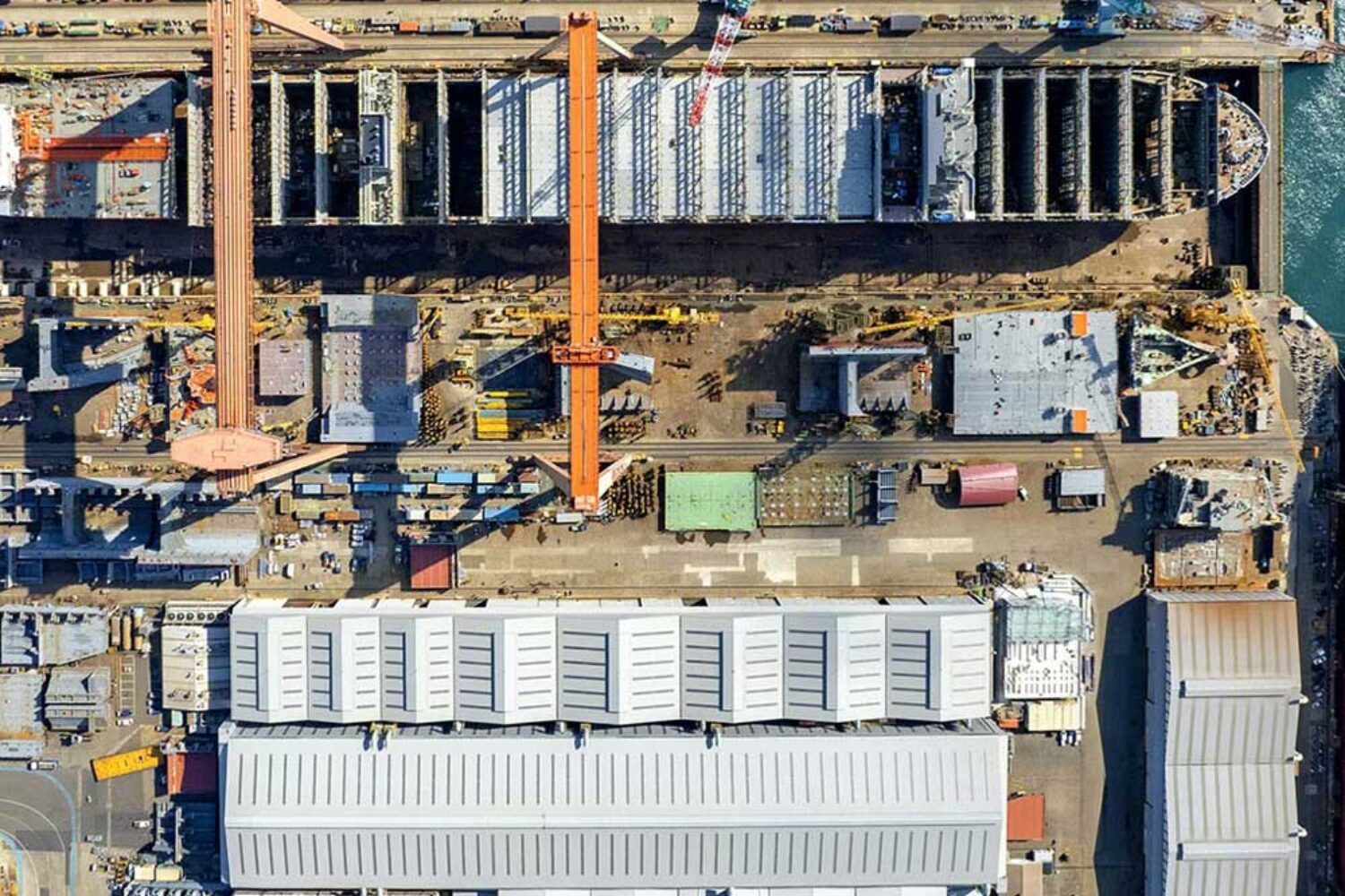 HD Hyundai Heavy Industries shipyard site in Ulsan, South Korea