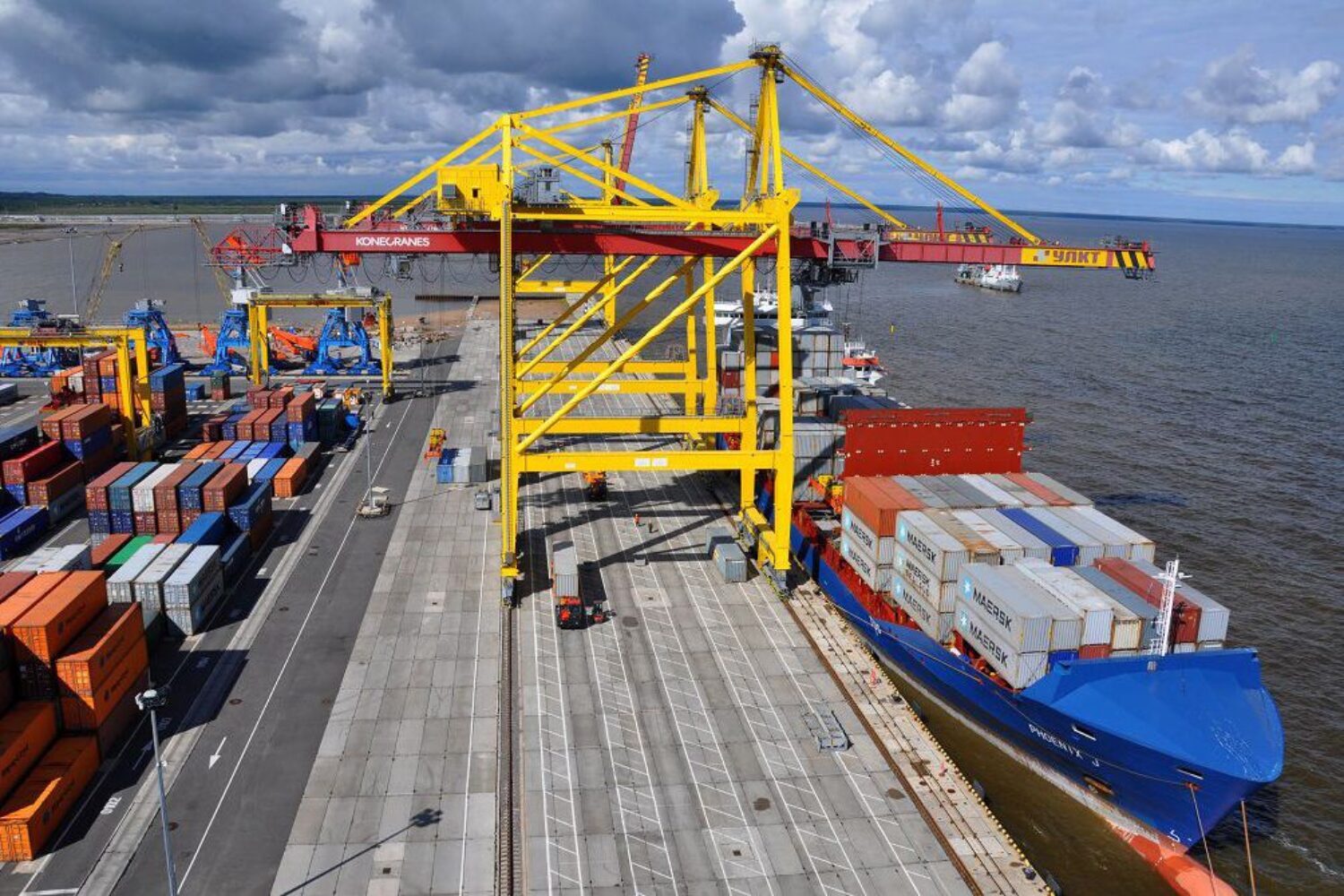 The Global Ports terminal in Ust-Luga. The picture was taken before the drone attack. (© Global Ports)