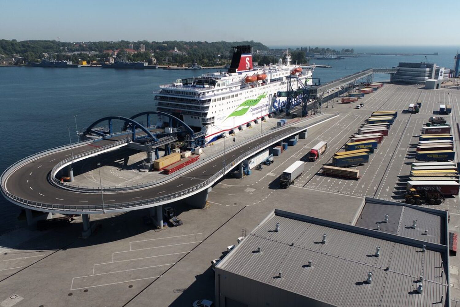 A ship in the harbor