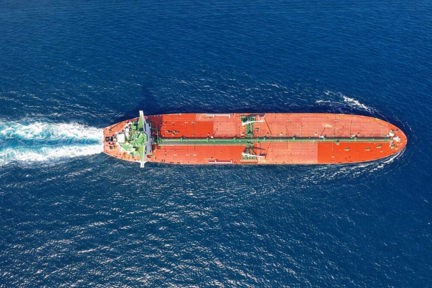 A tanker in the sea
