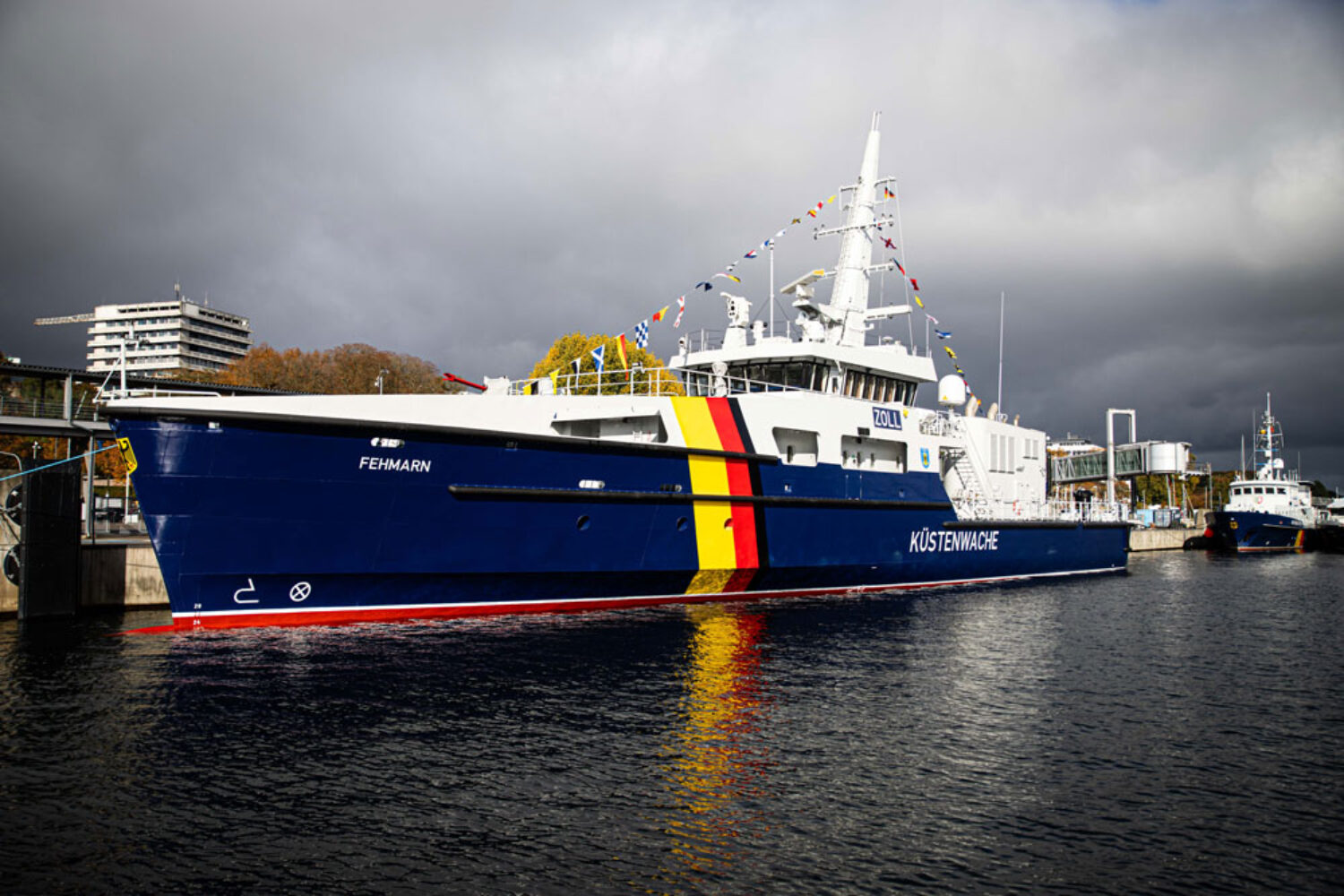 The new customs boat "Fehmarn" was built at the Peene shipyard